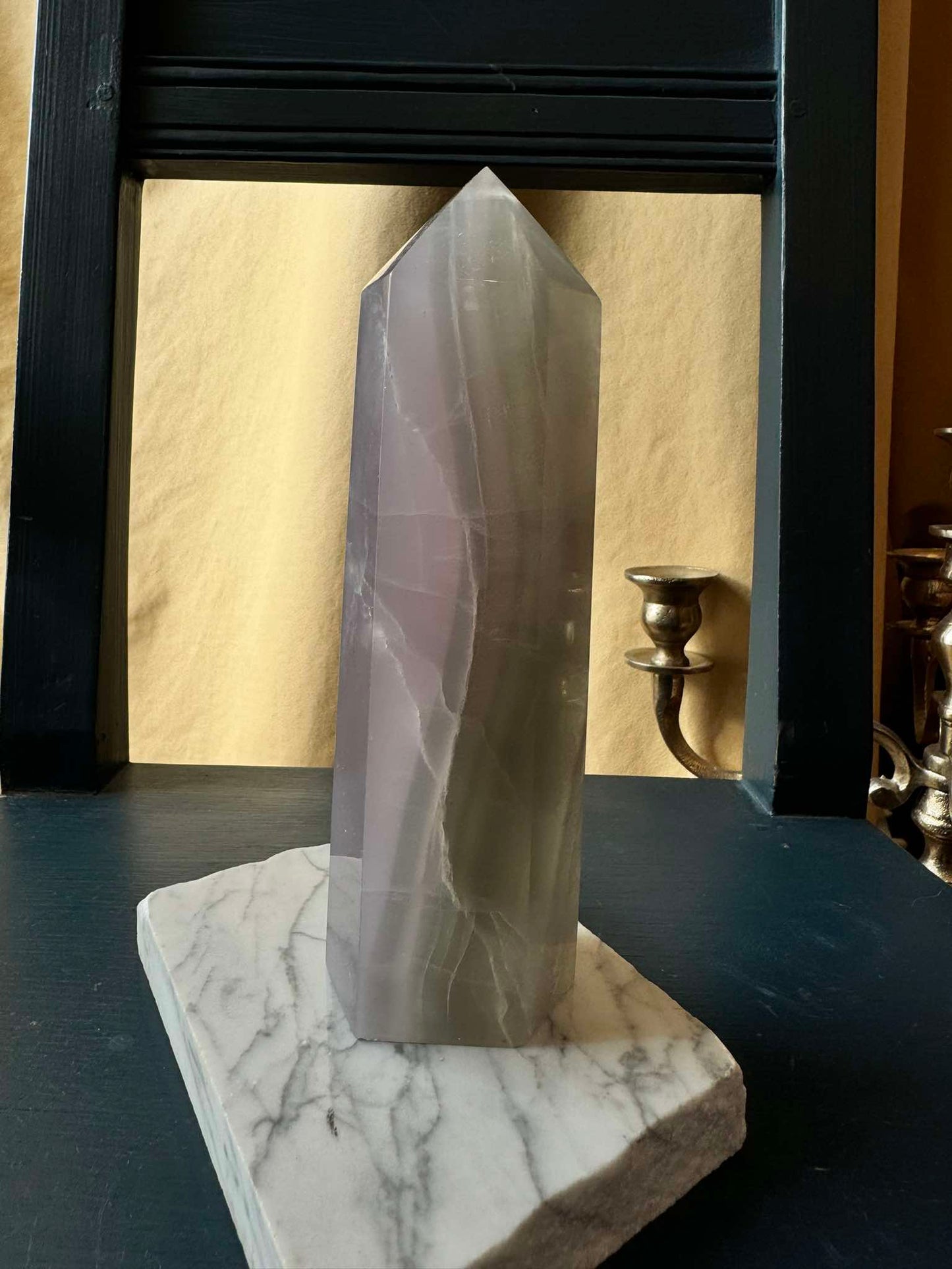 Rainbow Fluorite Tower ( 1177 g)