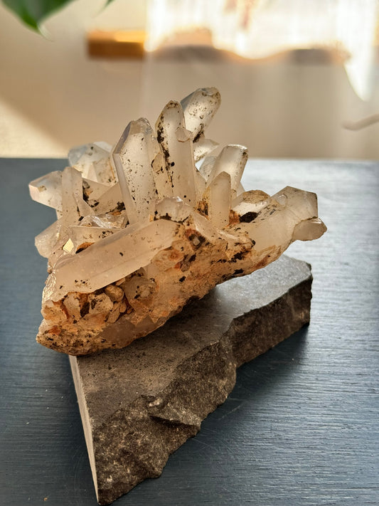 Lemurian quartz cluster (397 g)