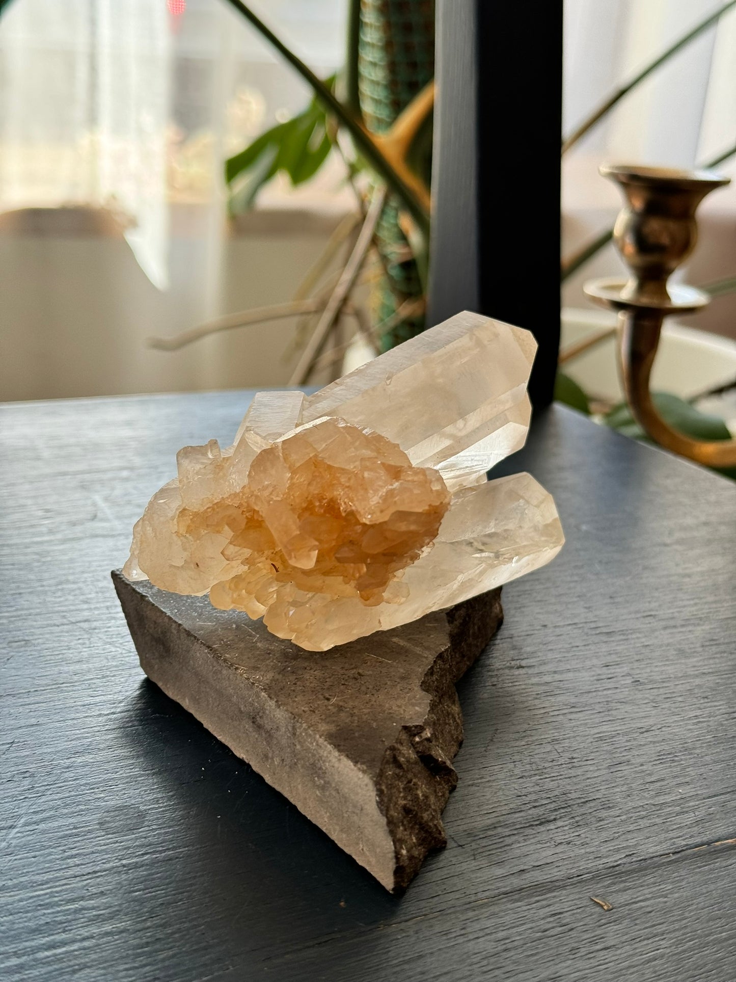 Lemurian quartz cluster (367 g)